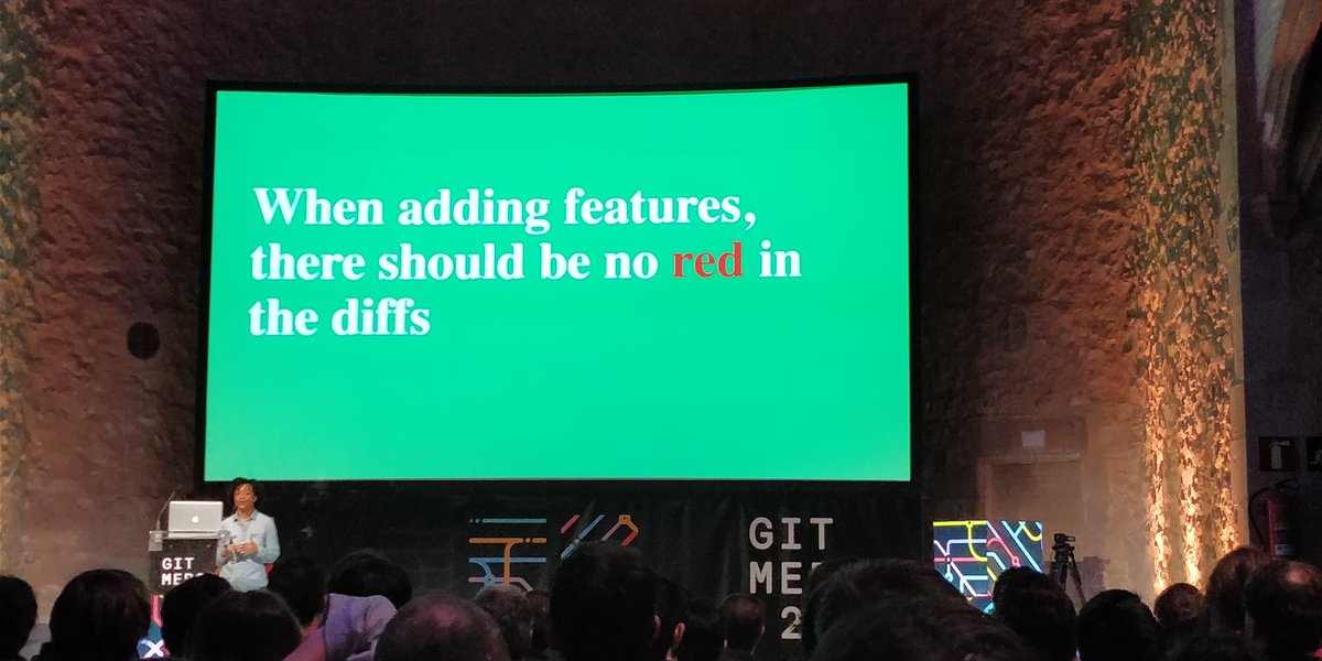 m_a_upson's tweet image. Great point by @aellispierce at #gitmerge #barcelona 2018 @SoftwareSaved @mammykins_