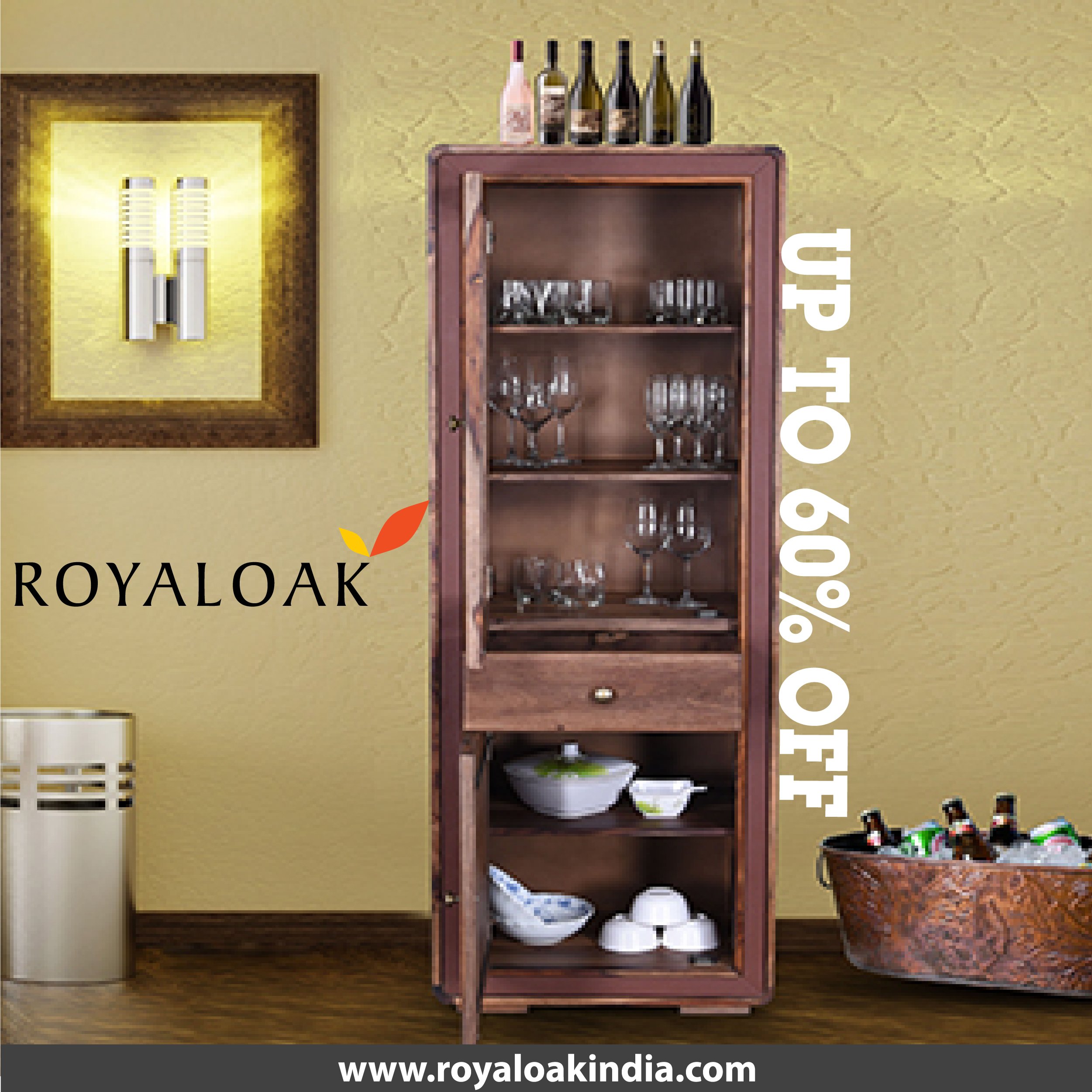 Royal oak cheap crockery cabinet