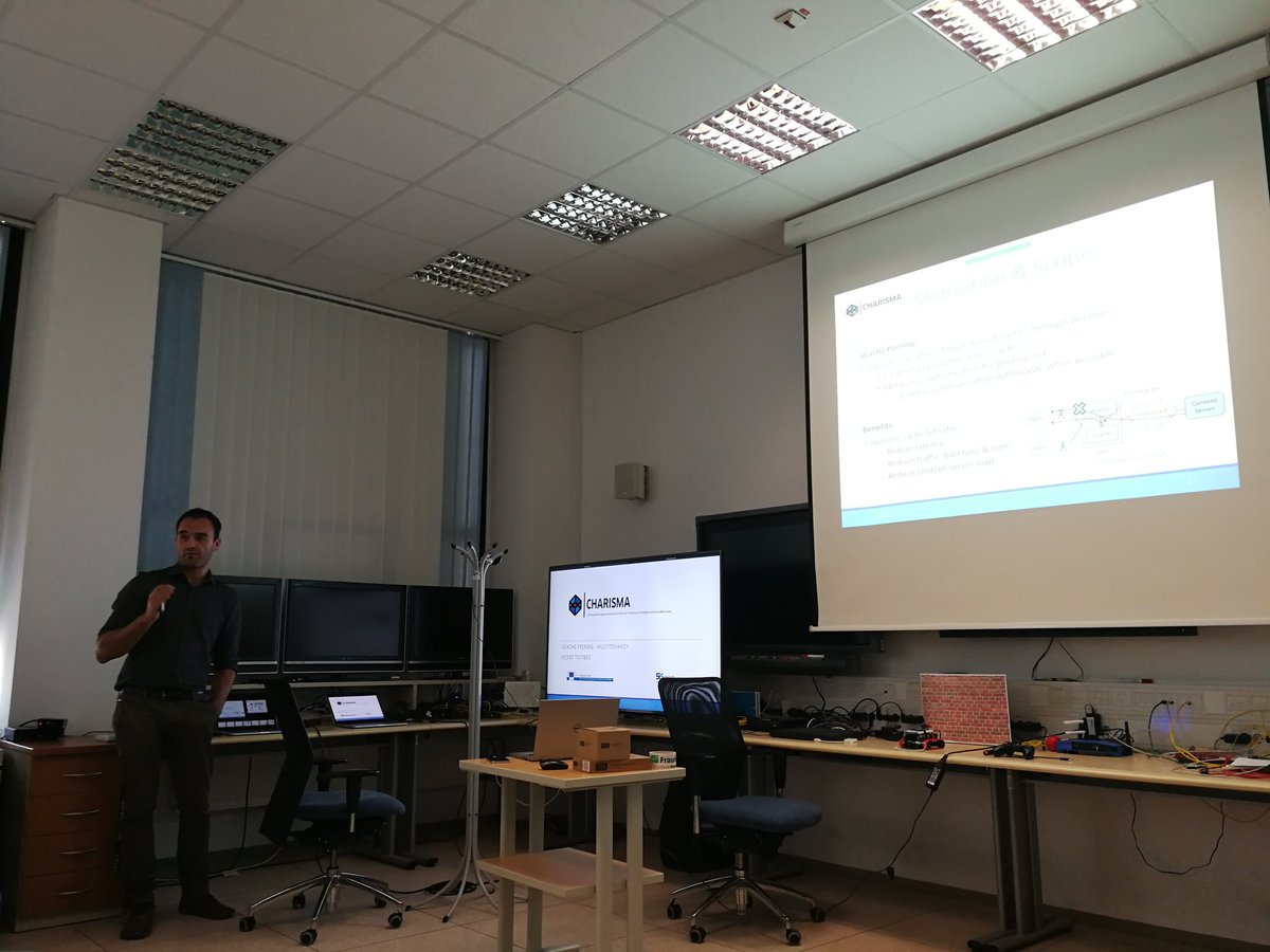 After lunch we continue with the vCache peering and multi tenancy <a href="/charisma5G/">CHARISMA project</a>  demo