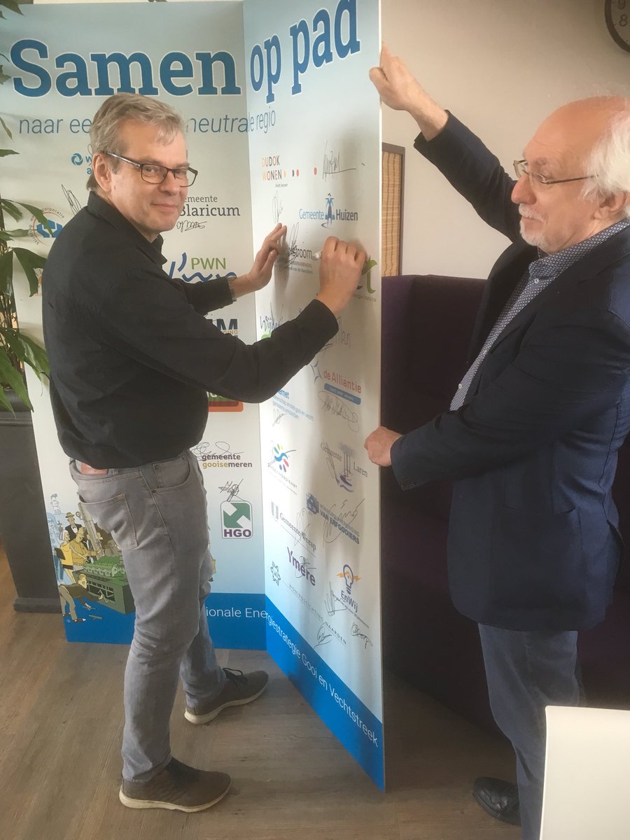 jeroenpool2's tweet photo. HET sluit aan bij Regionale Energie Strategie Gooi en Vechtstreek: ondertekening door HET-voorzitter Jos Snels! Hiertoe uitgenodigd door Gerrit Pas, bestuurlijk voorzitter RES G&amp;V. https://t.co/7gI6u6ttBt