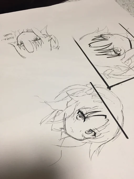 りゅうおうのしごとを見たけど何かに目覚めそうになった。。。
夜叉神あいを描いたけど一つも納得いかないと言う。 