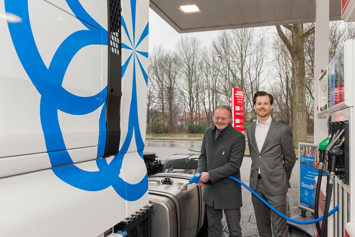 Een mooie ontwikkeling van GoodFuels, HVO is nu beschikbaar op openbare pompstations en binnenkort ook voor vrachtauto's. nl.goodfuels.com/goodfuels-star…