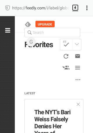 Geneus123's tweet photo. Do you make the @feedly web experience on mobile shitty on purpose (so we are forced to download the native apps) or is it just sheer incompetence? https://t.co/wOE0eqFEOp