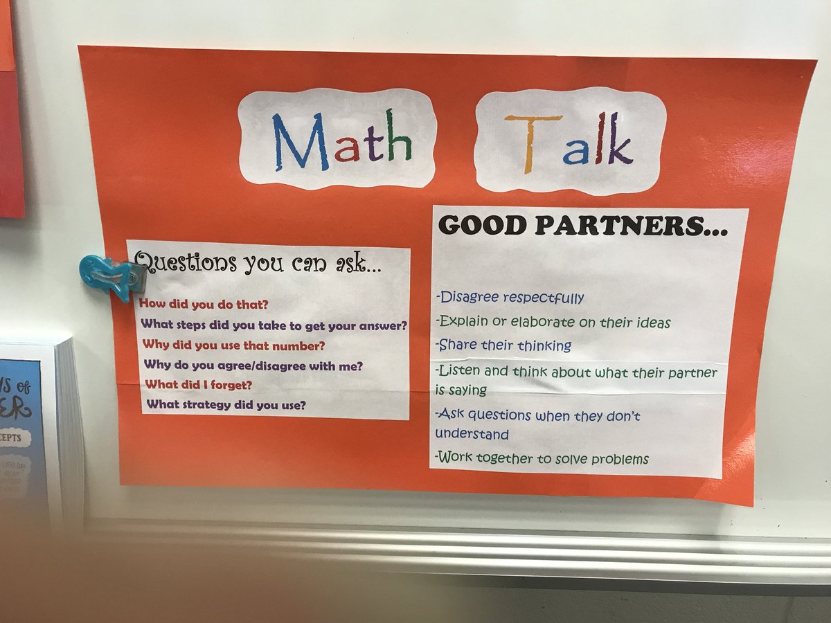 MsSherman5th's tweet photo. @WakelonES Using math talk questions to communicate and collaborate! Also access to academic math words and pics. #AL4ALL #itstartswithus https://t.co/AL9yQtzW6Y