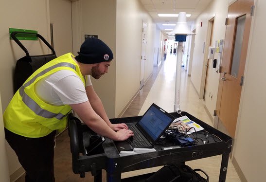 Evolution_RF's tweet image. @Evolution_RF performs #PublicSafety signal strength grid acceptance testing utilizing five scanner collection kits for 1.5M SQFT #Hospital opening soon! #EVRF #wireless #telecom