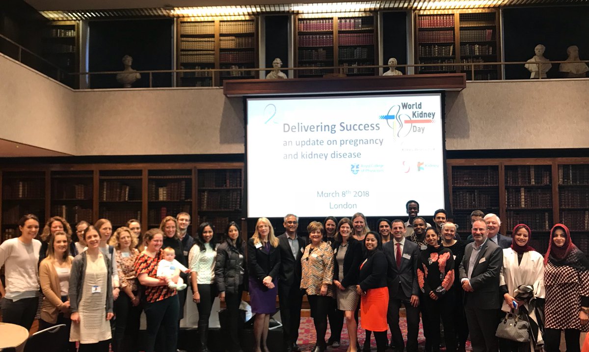 UKKidney's tweet photo. Patients, clinicians, faculty and organisers at #pregkidneyday at @RCPLondon for #WorldKidneyDay https://t.co/ZwSVU9eNMa