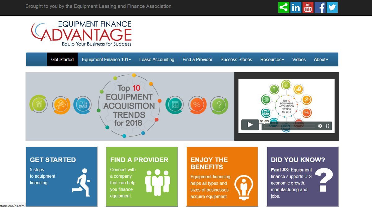 New to the #EquipmentFinance industry or need information on how to
 
#FinanceEquipment? EquipmentFinanceAdvantage.org articles and more information to help you!