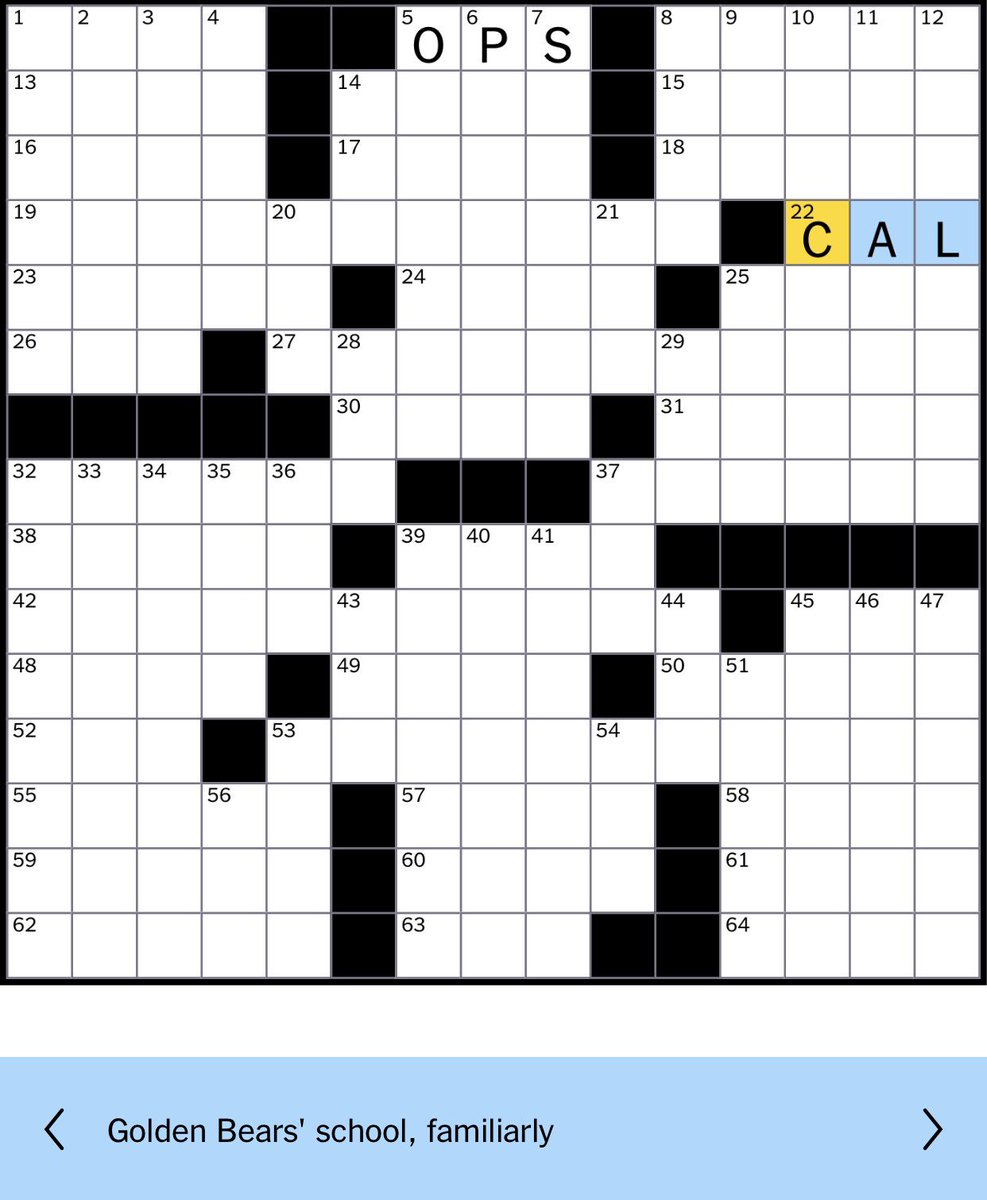 Looks like Thursday’s <a href="/nytimes/">The New York Times</a> crossword is Bear Territory! 💙🐻💛