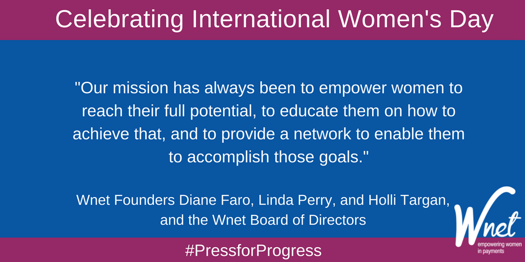 PayTechWomen's tweet photo. It is #InternationalWomensDay, and Wnet Founders agree it is time to #PressforProgress! Read what they had to say here: https://t.co/PPKw3OncDw https://t.co/vukivBNthk