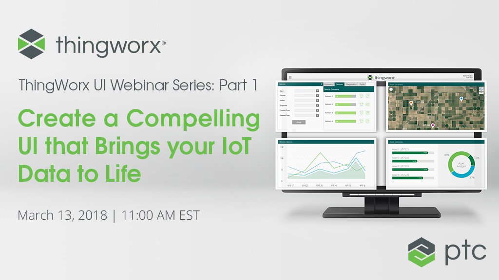 ThingWorx's tweet photo. Does the data in your #IIoT application tell a story? Join us for our first ThingWorx #UI webinar as we explore techniques to accelerate connections between graphical elements and your business requirements: https://t.co/I5O7w548Ci #TWXDev https://t.co/YKpcvGemj4