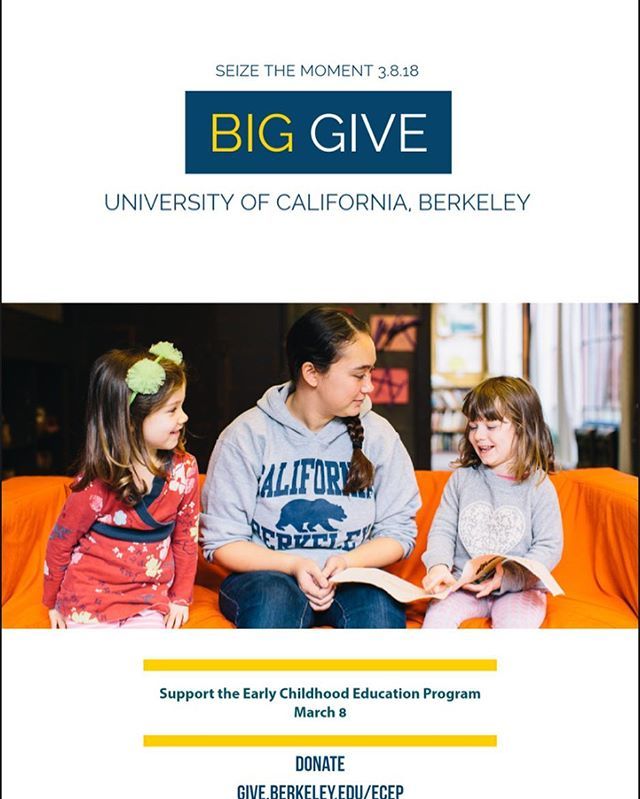 DrDavidSurratt's tweet photo. #CalBigGive is now live at @ucberkeley @ucberkeleyofficial and #ecepberkeley needs your support. Please consider giving to the Early Childhood Education Program that helps support student parents and the Cal community! #GOBears Link below! β¦ https://t.co/1r1gJByhcY https://t.co/46hh3gz2dR