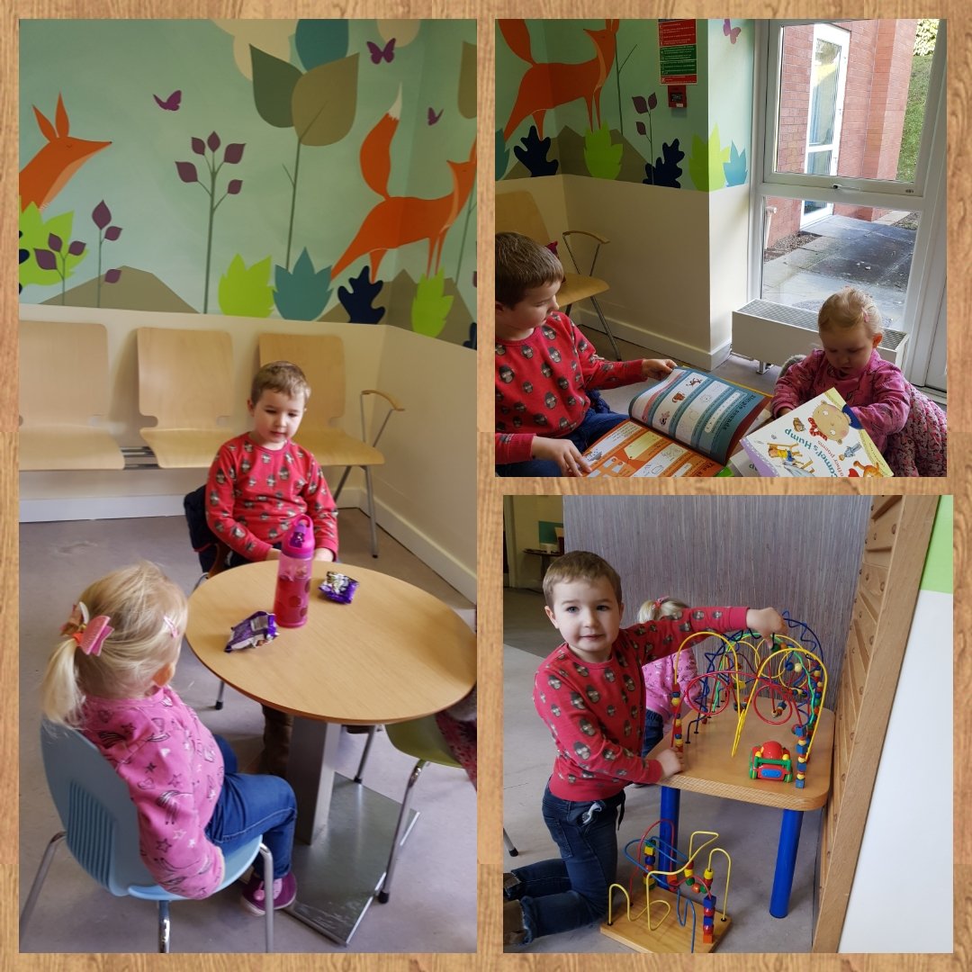 Nik_McNulty's tweet image. It&apos;s our lucky day... cancellation appointment! A new lovely little children&apos;s area at St Cross OPD. #PaediatricENT #uhcw