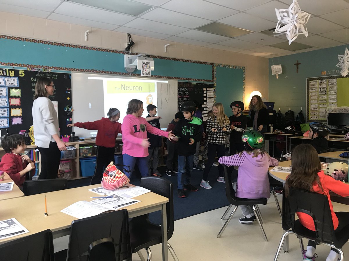 jborghese72's tweet photo. Here are my little neurons learning about message transmission with the help of Sarah and Kas from Brainwaves! https://t.co/Gey187rvsn