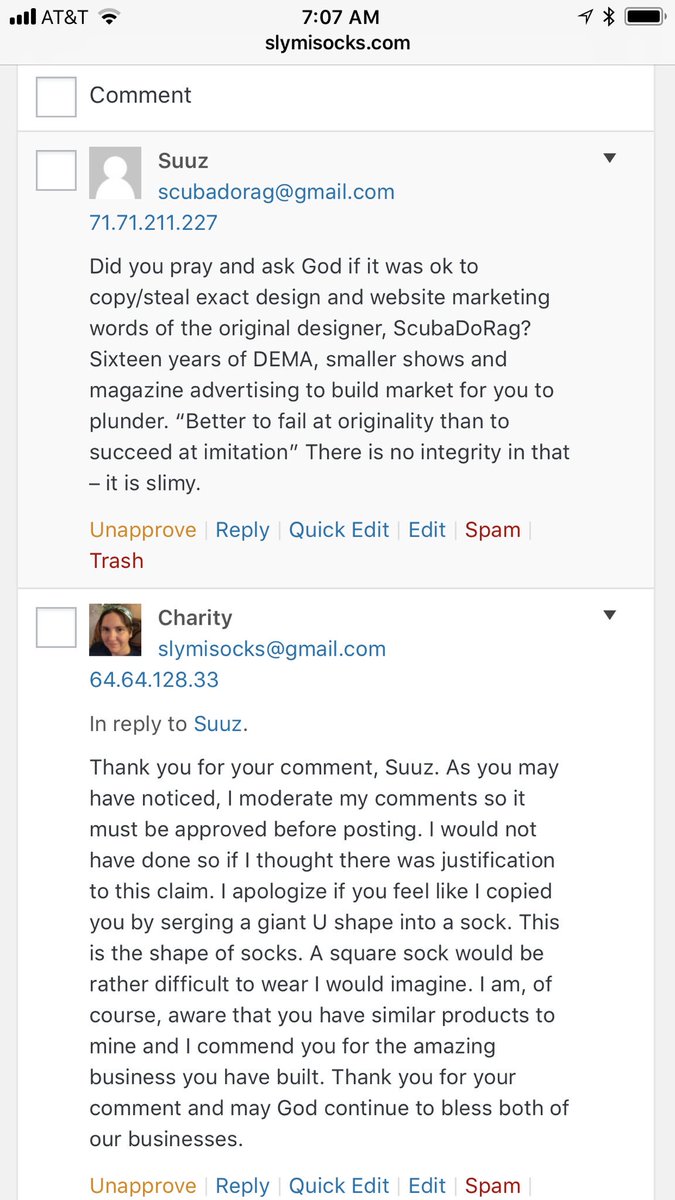 SlymiSocks's tweet photo. I guess I’m moving up in the world if I’m getting hate comments on my blog. Someone must think I’m a threat. 😂 #scubadiving #scuba #mompreneur https://t.co/RAKIUEWYSC
