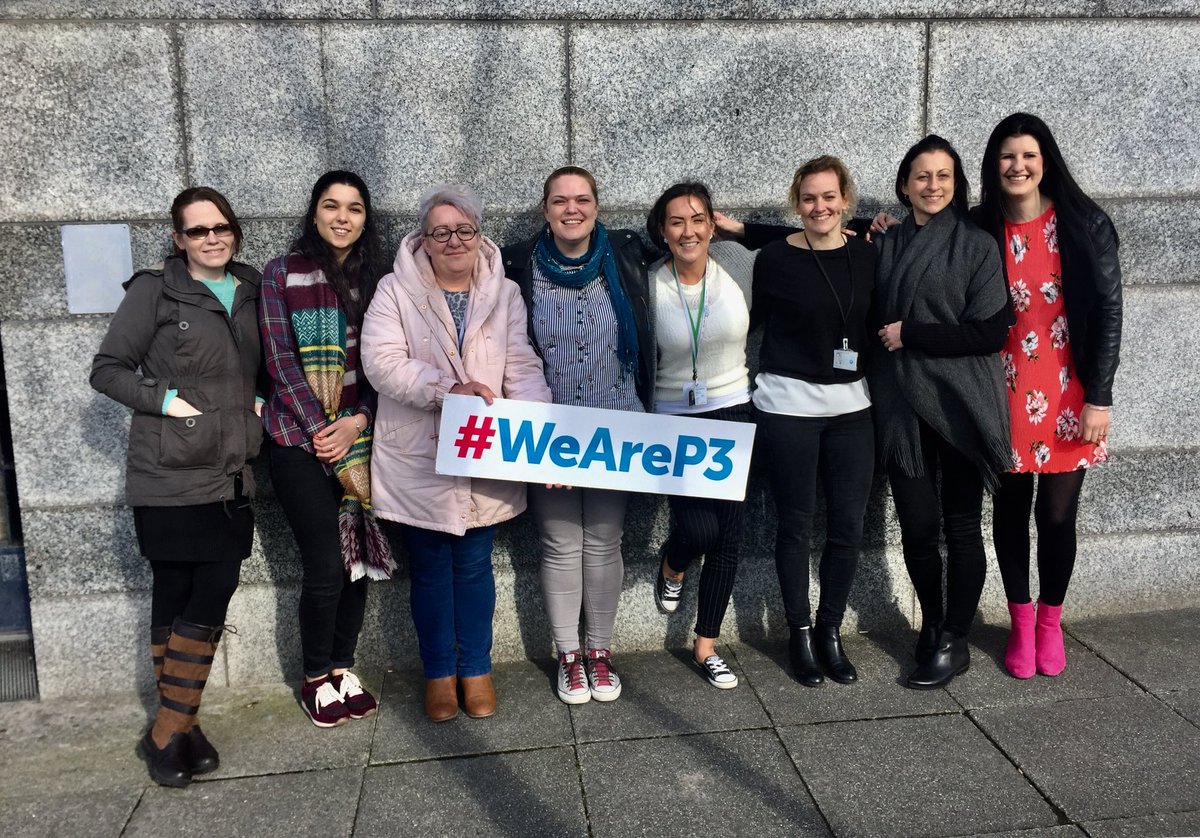 Celebrating #IWD2018 with these inspirational women our @P3MiltonKeynes team @P3Charity @rgoodmangreen @sianmbellett @hayley_p3 @katojessup 💙 #wearep3 #linkworking