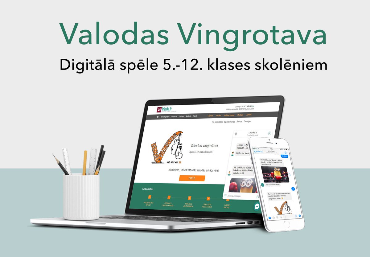 Spraigākā digitalā valodas spēle ir sākusies! Sacenties ar skolēniem no visas Latvijas un laimē vērtīgas balvas! Tiekamies valodas ringā! 💪 Spēlē: letonika.lv/vingrotava