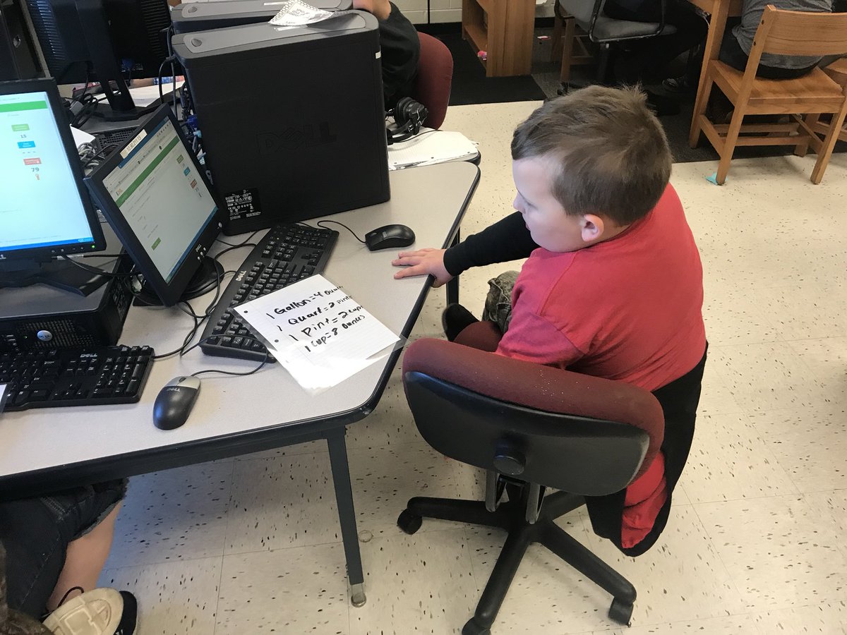 SCESWildcats's tweet photo. 4th Grade students use Gallon Kindom as they work in stations.  Students demonstrate progress towards mastery of their objective: to use models to compare customary units of liquid volume. https://t.co/asa3i5bzo9
