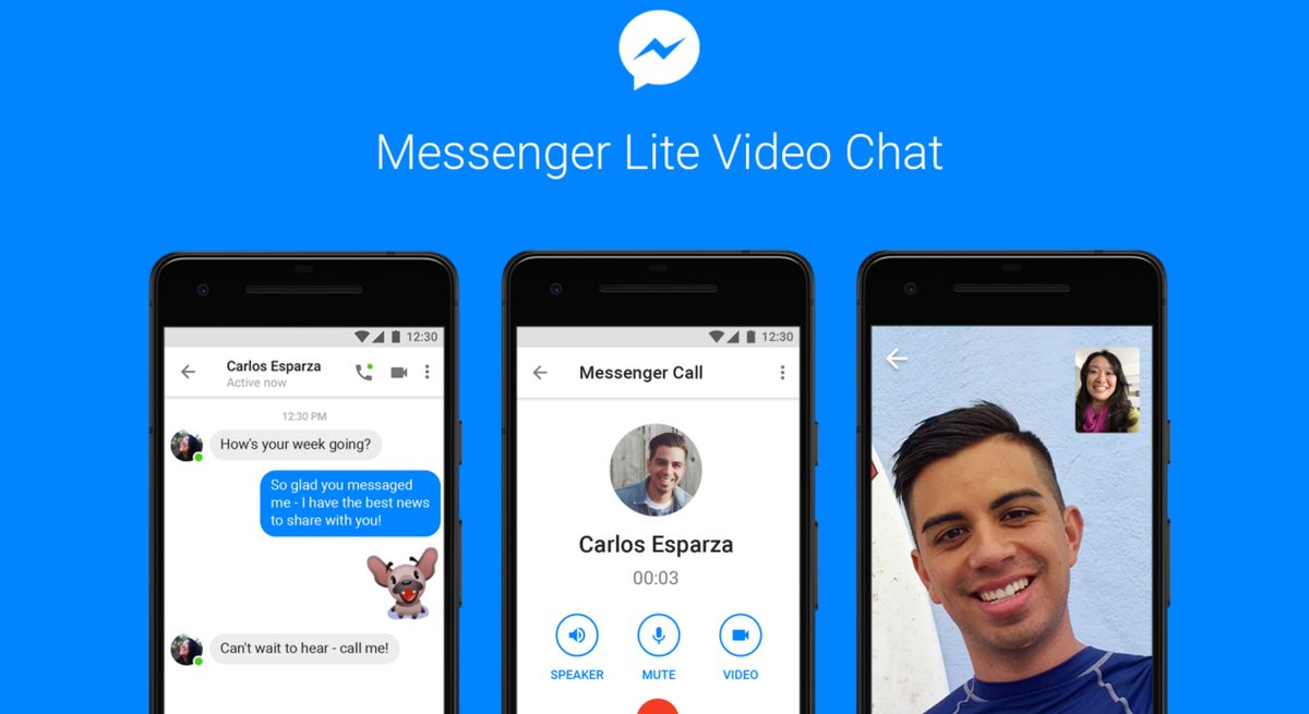 android_apps's tweet image. Facebook Adds Video Calls To Messenger Lite Android App dlvr.it/QKDZMF @slideme
