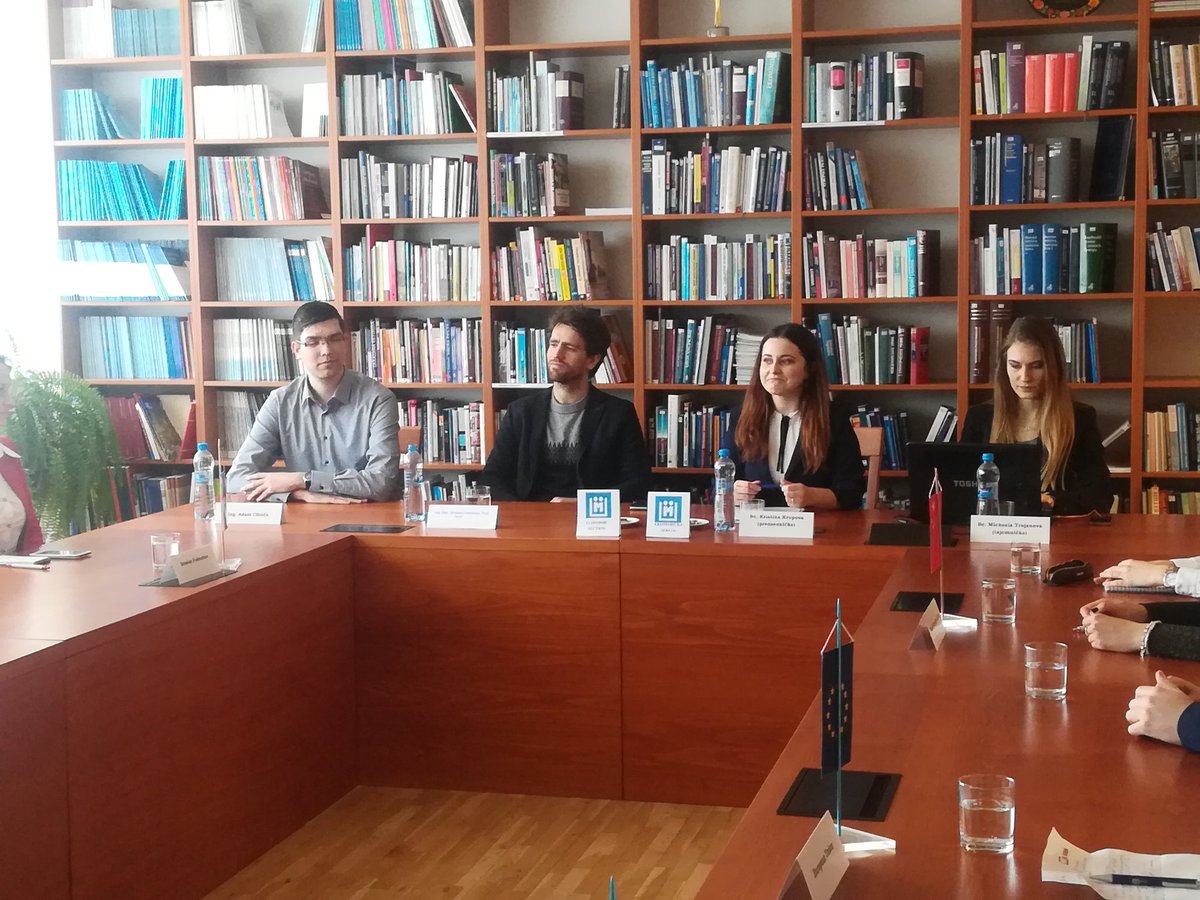 ModelConference's tweet photo. Today the Economic section meets at Round tables with @RQTurcsanyi - director of @STRATPOLsk, deputy director of @IAS_Slovakia - to discuss the New Silk Road & Initiative One Belt One Road #ModelConference2018 #FMV #InternationalRelations #OBOR #NewSilkRoad #economy #China #EU https://t.co/gniymqlzTI
