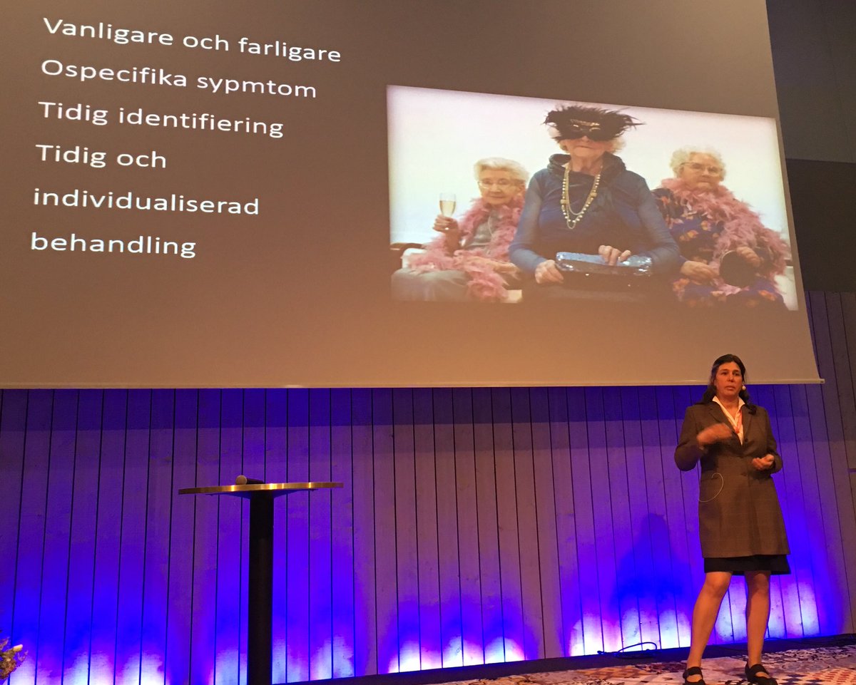 FOAMedup's tweet photo. Lisa kurland belyser den speciella problematiken kring äldre patienter med sepsis. #sweets18 https://t.co/nq6X3SP6RN