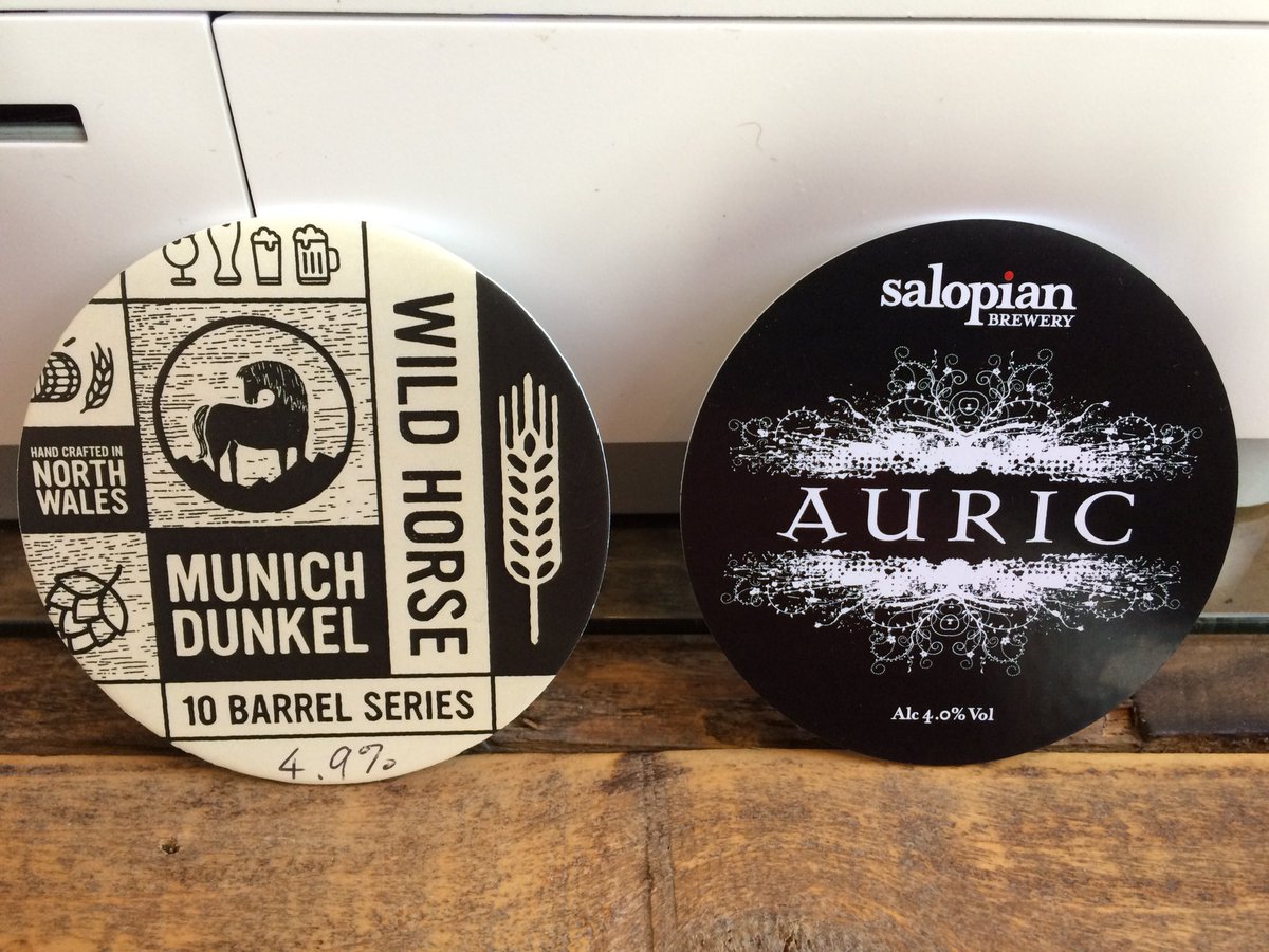 On Key Keg we’ve got Munich Dunkel <a href="/wildhorsebeer/">Wild Horse Brewing Co</a> and Auric <a href="/SalopianBrewery/">Salopian Brewery</a>.