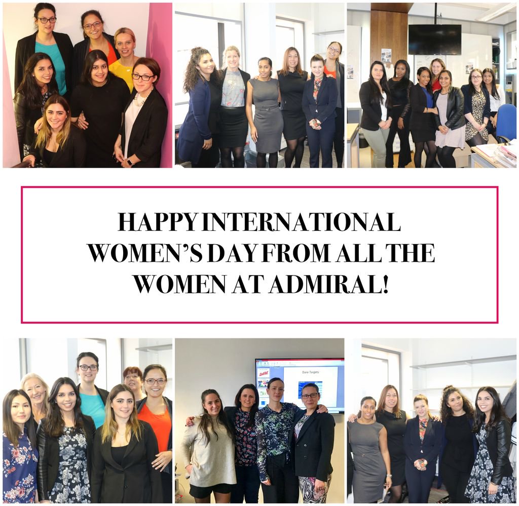 AdmiralRec's tweet photo. Happy International Women's Day From All The Women At Admiral! #HappyInternationalWomenDay #HappyWomensDay #WomenPower #office #WorkLife https://t.co/uAM3V9GwPM