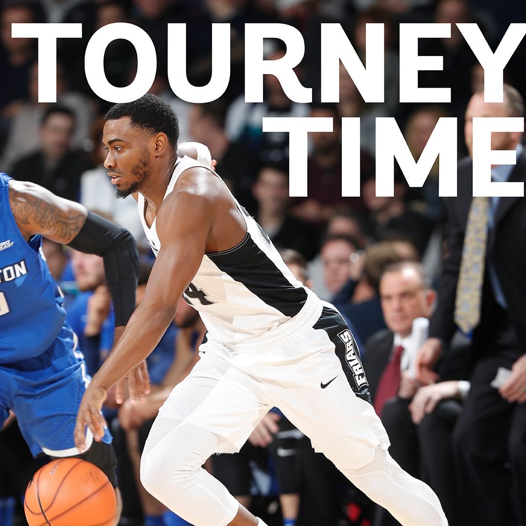 ProvidenceCol's tweet photo. #BEtourney play for @PCFriarsmbb begins at 2:30 p.m. Thursday. Like if you want to see a Friars win! RT if you want to see them go all the way. #GoFriars https://t.co/1H4Yt605PG