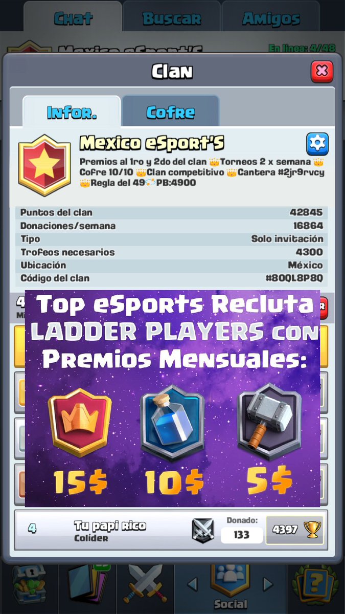 mexicoesports1's tweet photo. SORTEO🔥
Tarjeta $100 pesos  Google Play o IOS
Requisitos:
- Seguir a @mexicoesports1
- Seguir a @mexico esports youtube
- Seguirme
- Dar compartir o RT
Ganador: 20/04/18🍀 https://t.co/6rb49AEp76