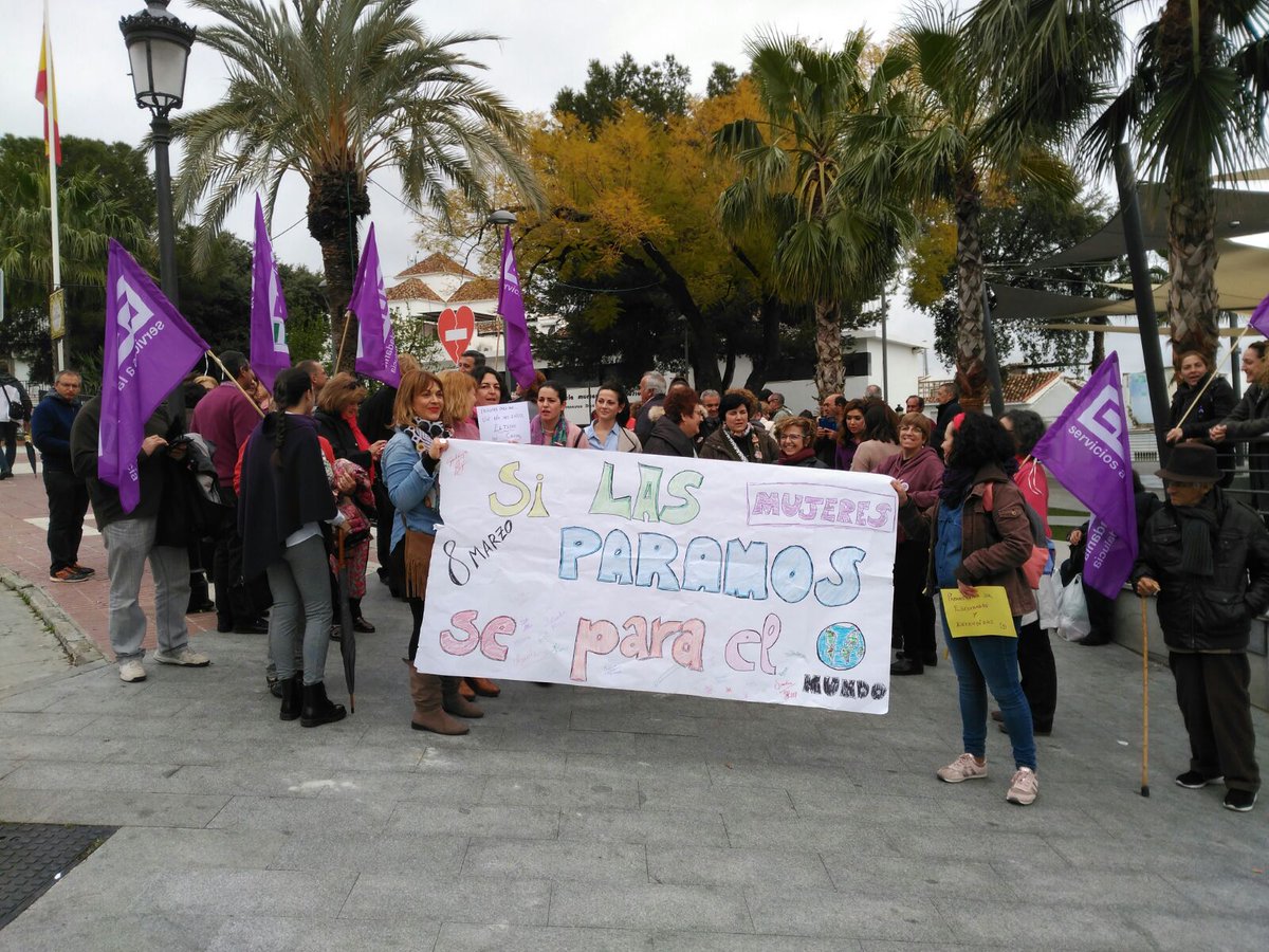 IUMalaga's tweet photo. #Alhaurinelgrande @IUAlhaurinelGra es un día para la Historia  #NosotrasParamos #8MarzoHuelgaFeminista #AndaluciaFeminista https://t.co/yzwbCP2YAV