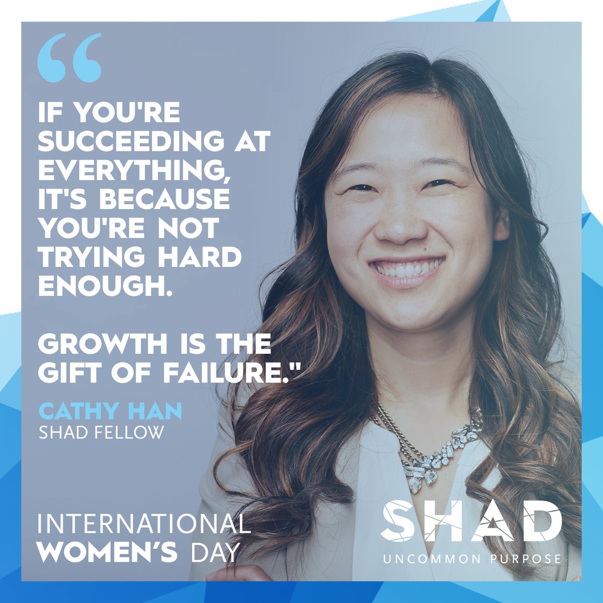 ShadNetwork's tweet photo. This #InternationalWomensDay we celebrate all female leaders within the #SHADnetwork & community.
Cathy Han SHAD Fellow 2006 was recently named a 2018 @Forbes 30 Under 30 in Retail and E-commerce. She's co-founder & CEO of @42technologies, a big data platform for retailers. https://t.co/VPmj3aMzkE