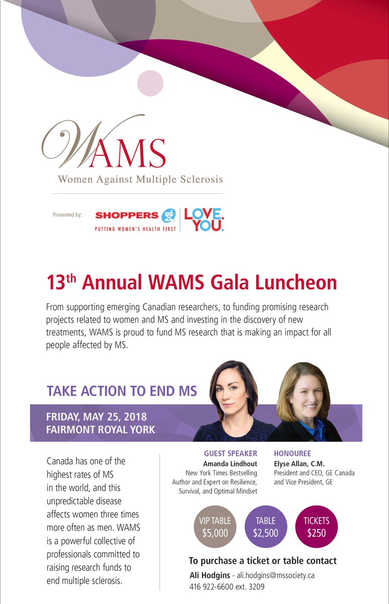 alanamota_'s tweet photo. I am proud to be working on #WAMS2018, a great women's initiative. Women Against MS is supported by a strong network of professionals, who have been committed to raising money towards MS research - the key to ending MS. Happy #InternationalWomensDay2018 everyone! https://t.co/8CU5AsloZT