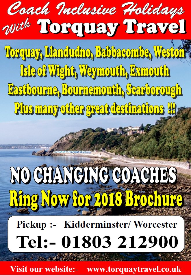 WorcsNOW's tweet photo. #torquaytravel #travel #Llandudno #Torquay #babbacombe #Weston #IsleofWight #Weymouth #Exmouth #eastbourne #Bournemouth #Scarborough #coachtrip #coachtravel https://t.co/ajIl0JUl6p