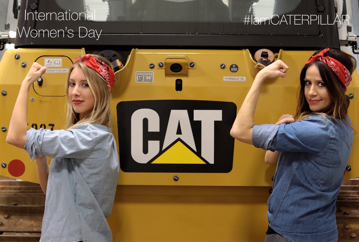MissyScherber's tweet photo. “Rosie The Riveter” inspiration #construction style. 48% of Women in workforce / only 9.3% in our #industry 4 @womensday LETS #PressForProgess &amp; teach our girls to play w bulldozers &amp; barbies. @constructdive @WSJ @HuffPost @ariannahuff @forbes @Entrepreneur  @SavannahGuthrie @AOL https://t.co/qwTgt8KOFq