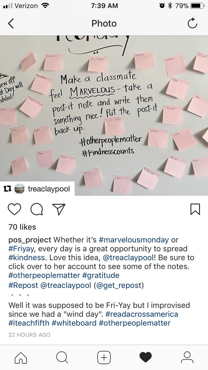 TLC5thgrade's tweet photo. Gotta love a shout out from #positivityproject #OtherPeopleMatter https://t.co/z8e3bPhf6q