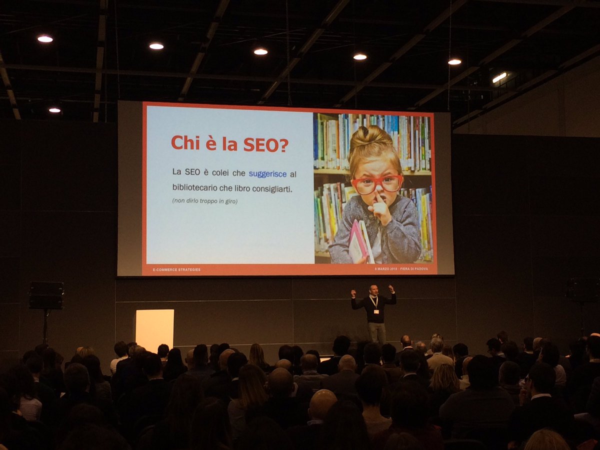 advivaweb's tweet photo. Ma la #SEO è importante anche per l'#ecommerce? Certo che sì! Riccardo Mares @merlinox, Digital Strategist WMR, ci svela perché a #EcommerceStrategies #espd18 https://t.co/8f53vKFfEj