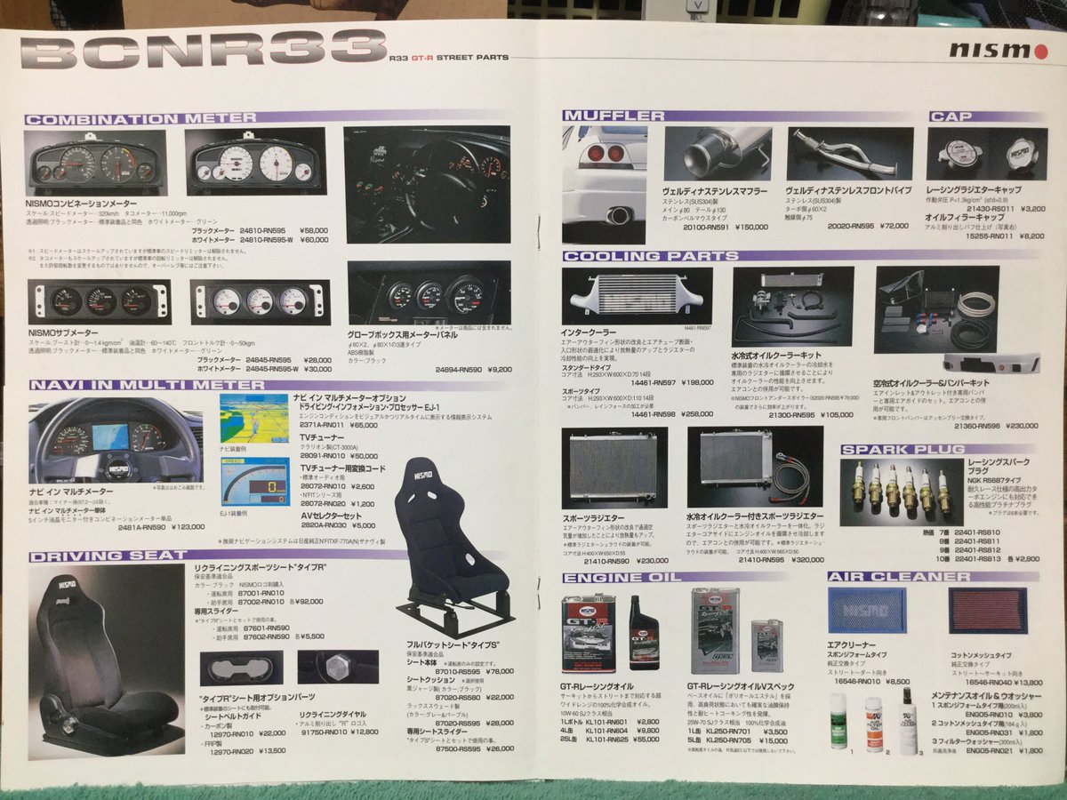 R33 スカイライン GTR ニスモ ストリートパーツ カタログ