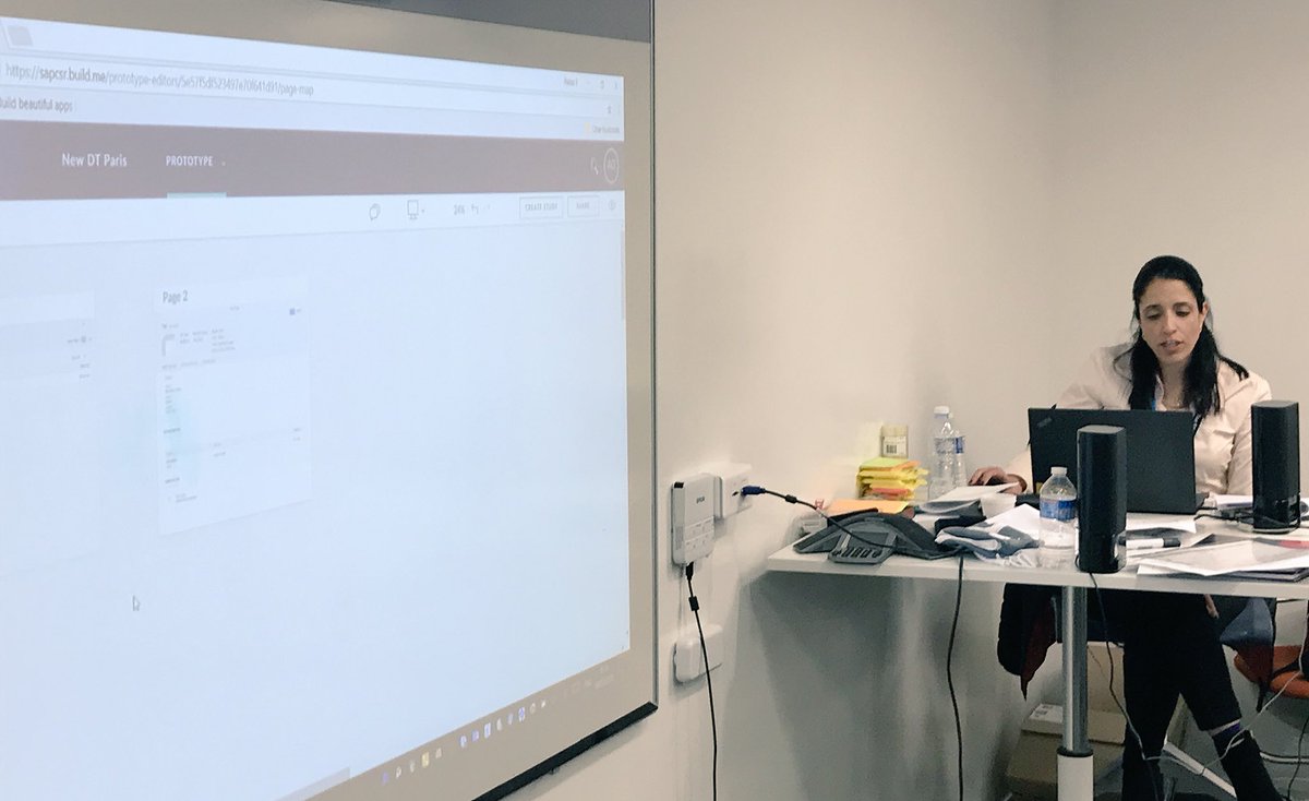 GianluigiTweet's tweet photo. In Paris @AdvaOvadia is building a beautiful #mobile #app for #SAPBusinessOne using @buildwithbuild on @sapcp : #DesignThinking for #SMBs https://t.co/mGBB7sz6Ne