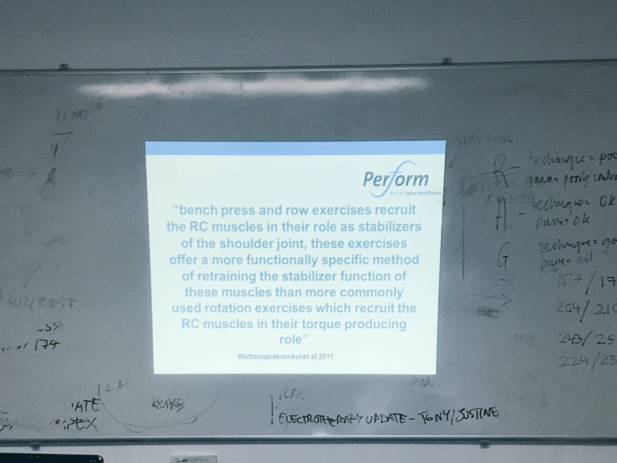 Thanks to <a href="/davidhyde1987/">David Hyde</a> for today's  IST on rotator cuff repairs 

<a href="/PerformBham/">Perform Birmingham</a> @SpireLAston 

#shoulders #rotatorcuff #rehab #postop