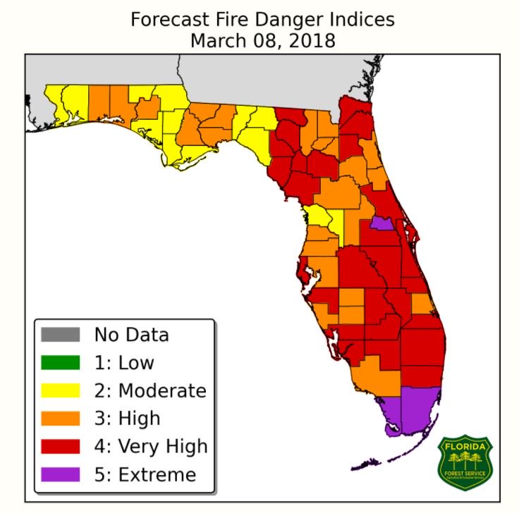 FFS_Blackwater's tweet photo. High winds, low humidity the last two days have elevated the local Fire Danger Indices into the moderate or high ranges. With that in mind, @FLForestService is limiting #RXfires to certified burners only in our area and cautioning against backyard burning. #FLFires #Onlyyou https://t.co/Lr9l4cdZX6