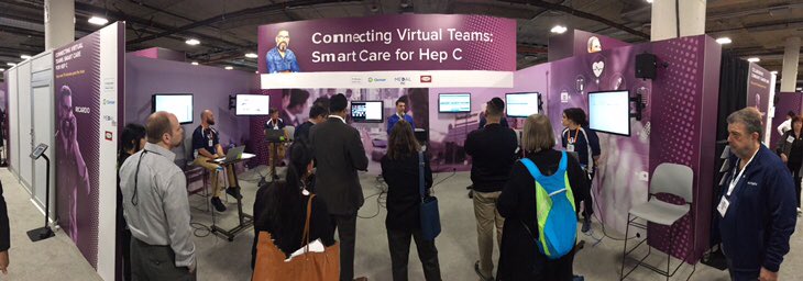 Having a blast participating in  #hepatitisC interoperability demo at #HIMMS18 Interoperabilty Showcase (Hall G) with superstar start-up #Medal, #ProjectECHO, #Cerner, and #Allscripts.