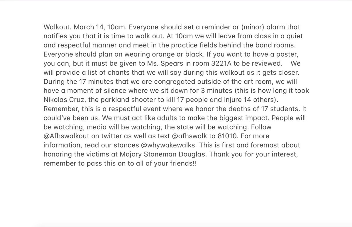 AFHS SCHOOL WALKOUT tweet media