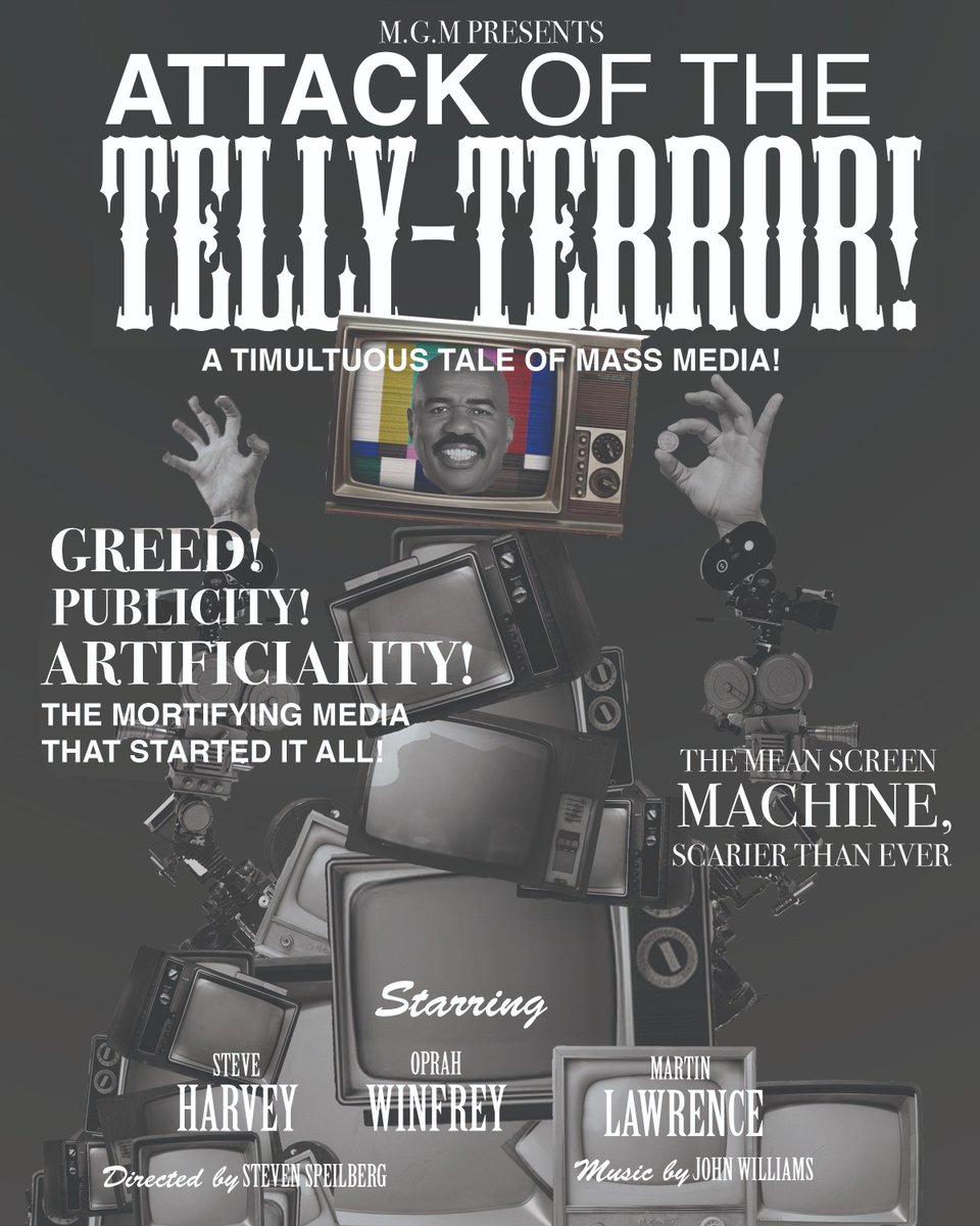 upshawdesign's tweet photo. The first part of my movie poster mockup series, "The Telly-Terror". https://t.co/eBArFwUq6Y