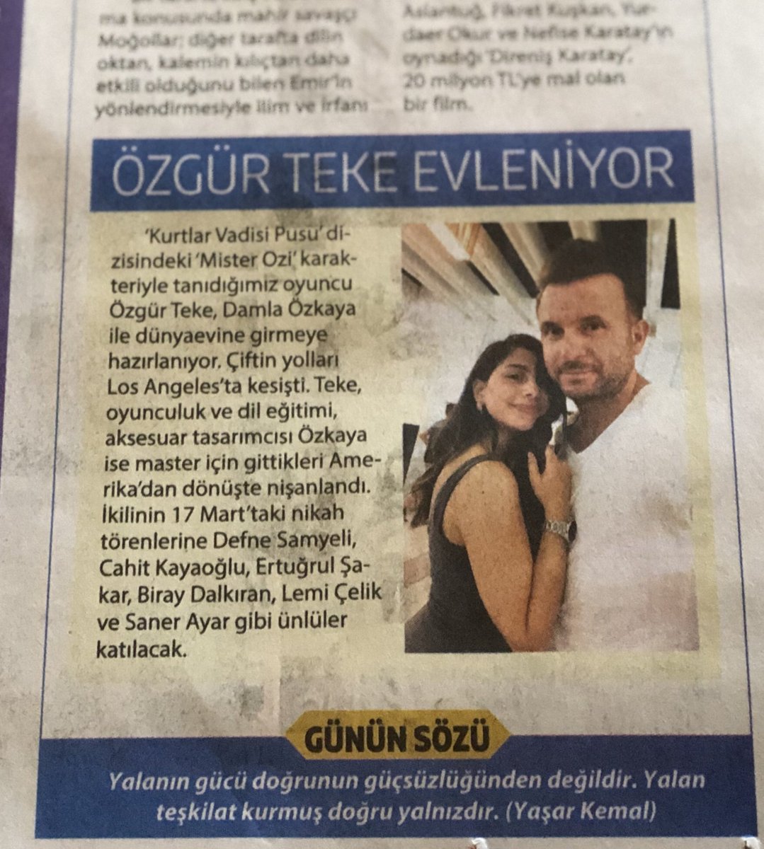 Bugün @milliyet @ensonhaber @milliyetcadde_ @eyuboglualice @tekeozgur