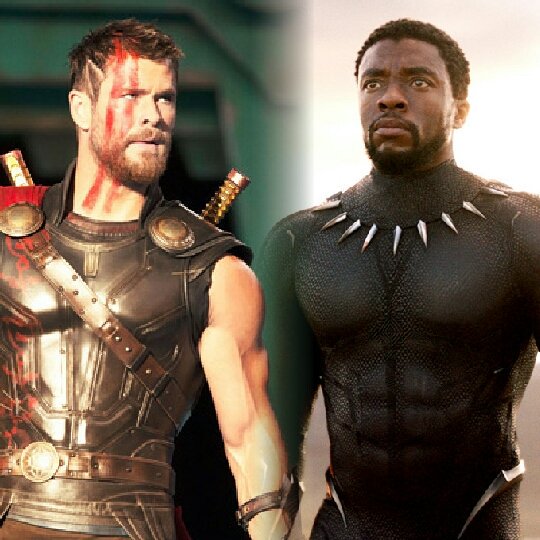DeOndraBadd's tweet photo. The countdown to #InfinityWar begins!! I'm too geeked!!! My #MainThang #BlackPanther #King #TChalla and my #SideBoo #Thor ππ @chadwickboseman @chrishemsworth https://t.co/us9ggI16tx