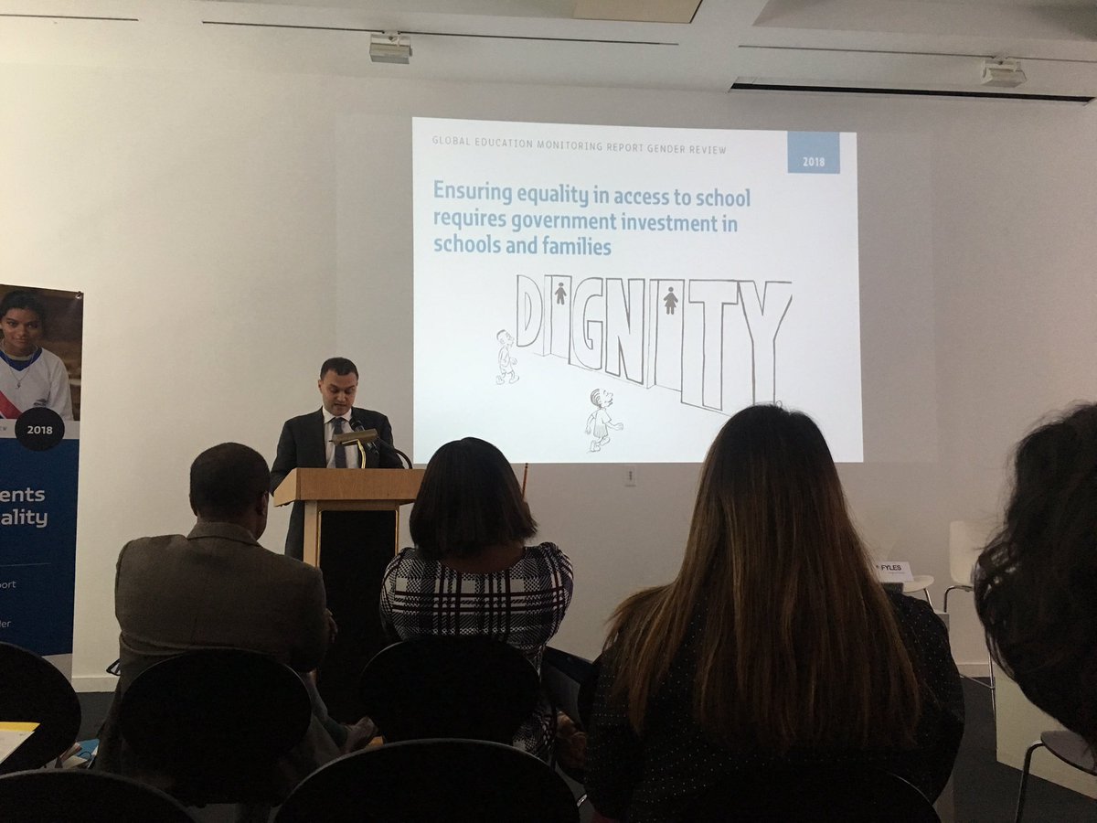 GlblCtznImpact's tweet photo. Starting #IWD2018 at the release of the 2018 @gemreport where we hear that we need to do more to ensure girls' education through menstrual hygiene management #GenderEquality #ItsBloodyTime #WhosAccountable https://t.co/YRYVoaGK9d