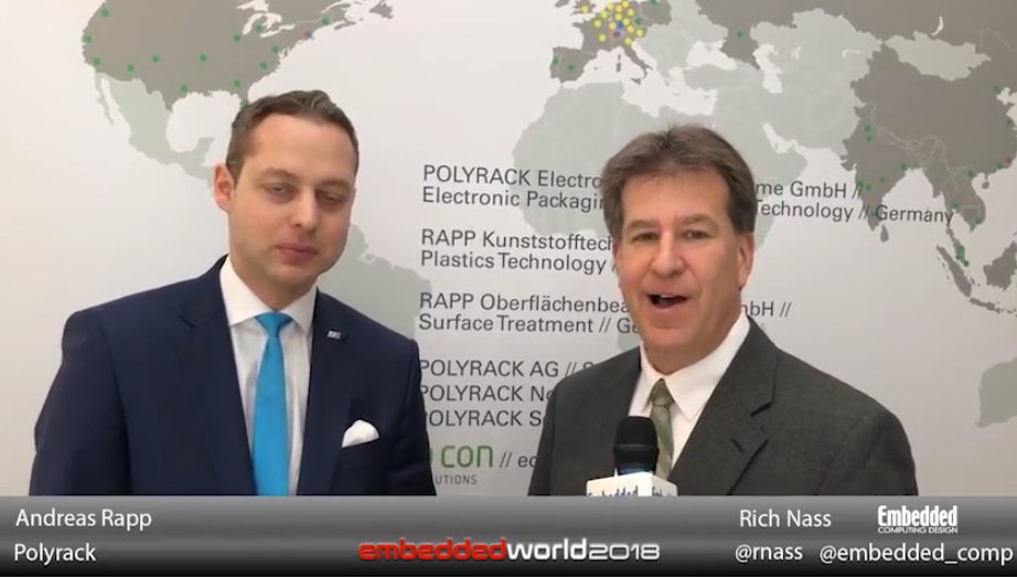embedded_comp's tweet image. Video Update @embedded_world #ew18 -  Rich Nass, EVP of Editorial, interviews Andreas Rapp, CEO of Polyrack at booth 3-557  at Embedded World #ew18 #systemsolutions youtube.com/watch?v=eAoy9y…