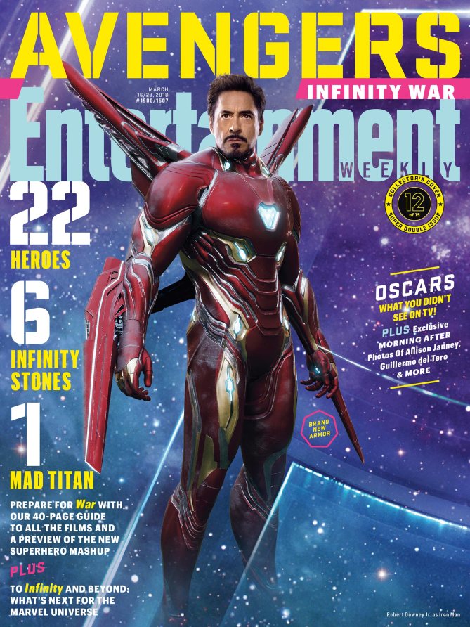 Marvel's tweet photo. The Marvel Cinematic Universe assembles on all-new @EW covers for Marvel Studios' @Avengers: #InfinityWar! Read more: https://t.co/FFWxSp2e38 (3/4) https://t.co/mdSlir7h0s