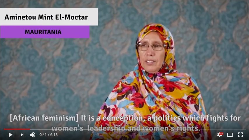 Happy #IWD2018 Today, all my thoughts are with fierce, tireless feminists who are dedicating their life to advance women’s rights in Mauritania. Particularly inspired by Aminetou Mint Moctar, always speaking truth to power: youtube.com/watch?v=j916eE… #Africanfeminism
