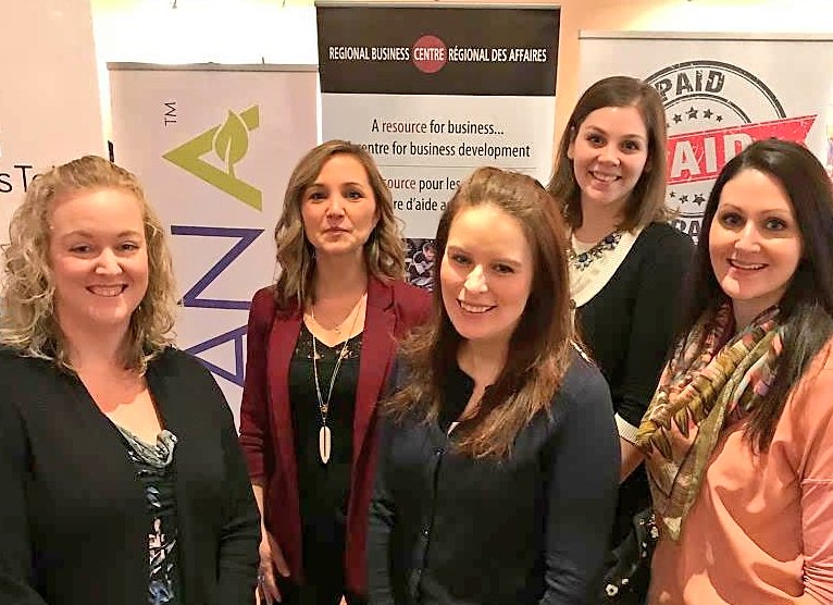 KristyRousseau's tweet photo. Great morning with these fantastic @LaurentianU women on #WomensDay . Laughing our pants off at the @SudburyCofC annual breakfast! https://t.co/eogLHWy8wy