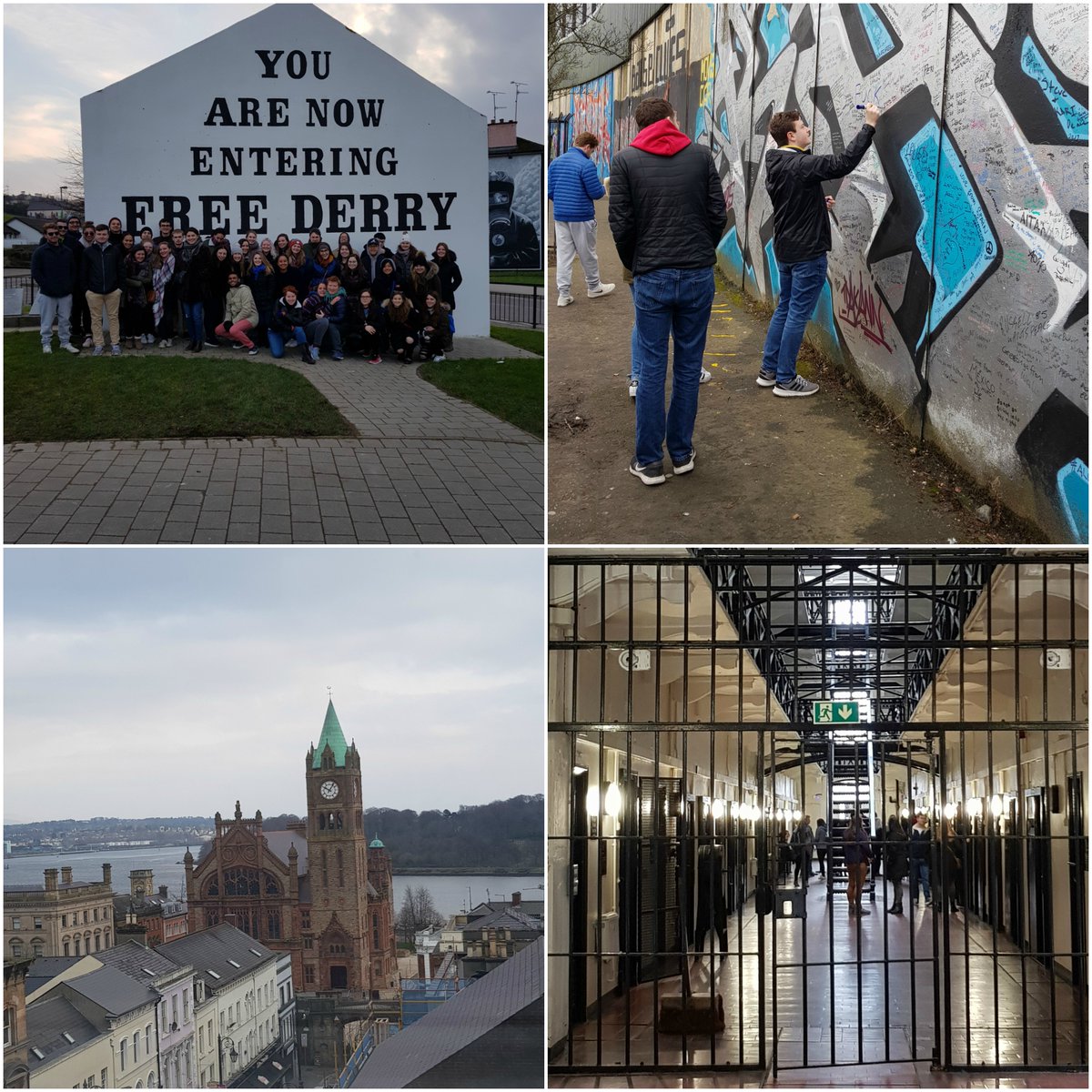 BUSADublin's tweet photo. Our 3 day field trip to Northern Ireland back in February. Thanks a million to Spring DIP student Daniela Valles for sharing her amazing photos with us! @BUabroad @BU_Tweets #Belfast #Derry #NorthernIreland #StudyAbroad #Dublin #Internship #Boston #BU https://t.co/5Bdhf7D58L